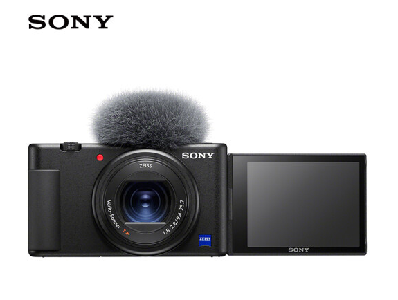 索尼（SONY）ZV-1 Vlog相机 4K视频/美肤拍摄/强悍对焦/学生/入门 (ZV1) 黑色